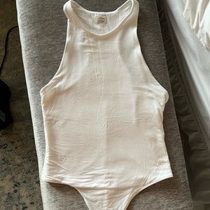 White Aritzia Wilfred Bodysuit